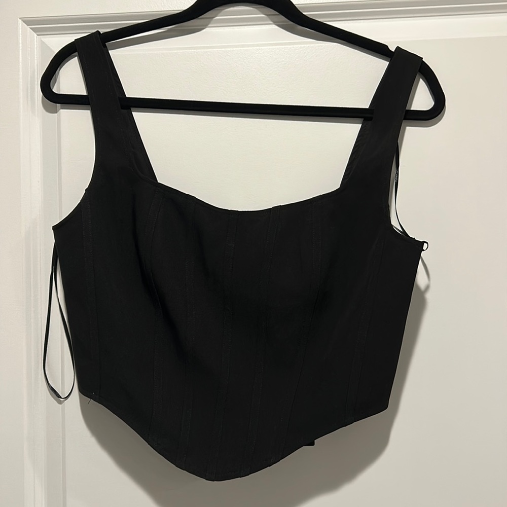Sincerely Jules Black Bustier Style Top